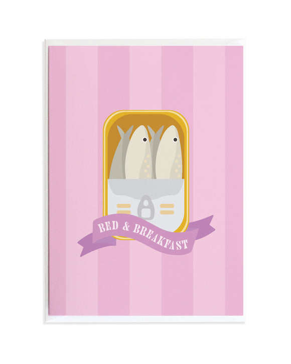 Sardines Bed and Breakfast Greeting Card